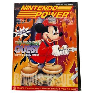 Nintendo Power Magazine Vol 44 January 1993 Magical Quest With Poster Inserts